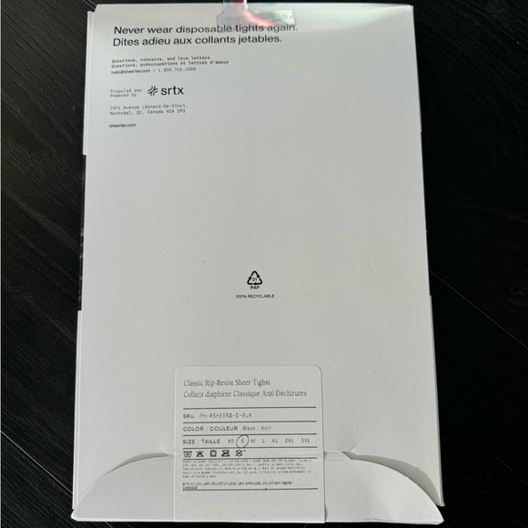 NWT - Sheertex - Classic Rip-Resist Sheer Tights - Picture 2 of 2